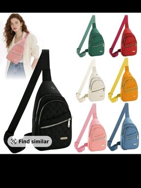 Quilted Crossbody Sling Bag - Black(SOLD SEPARTELY)